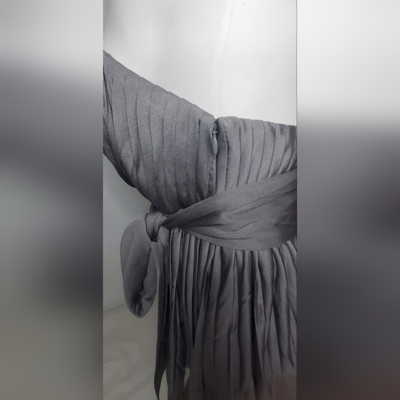 3.1 Phillip Lim Size M Gray Satin Bustier Blouse 100%silk - Picture 8 of 12